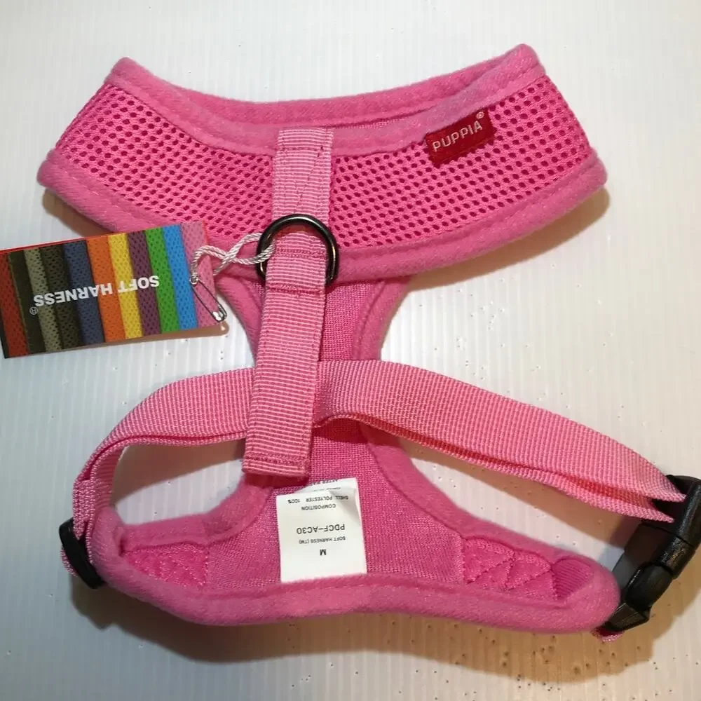 NWT Puppia Pink Dog Soft Harness M